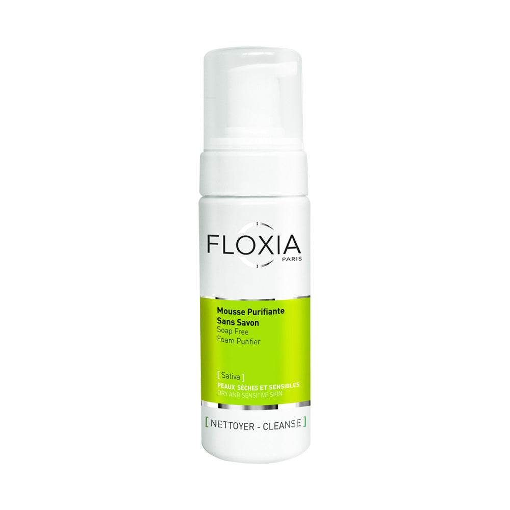 Floxia-Mousse-Purifiante-Sativa-150ml-novaparapharmacie-maroc Floxia Mousse Purifiante Sativa 150ml – Image 1