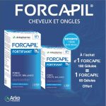 FORCAPIL Duo Pack 180 + 60 Gélules Biotine Zinc Vitamines B Cheveux Ongles Cure 8 Mois Format Économique