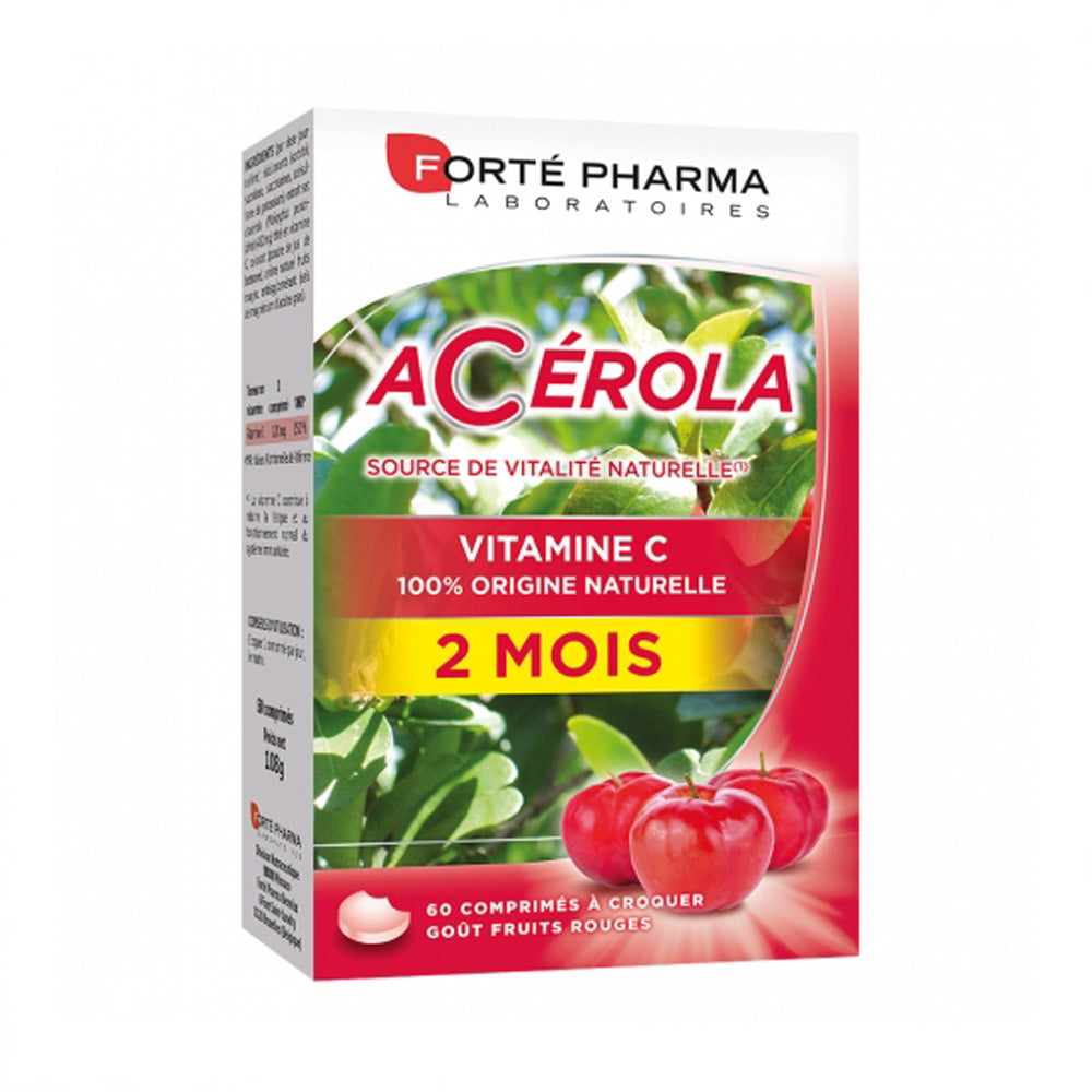 Forte-Pharma-Energie-Acerola-60-Comprimes-nova-parapharmacie-casablanca Forté Pharma Energie Acérola Vitamin C 60 Comprimés – Image 1