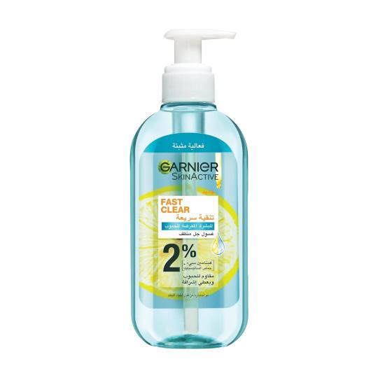 G1-Nova-para-prix-Maroc_d925bf63-1d40-4c48-bb42-1cad5782b4d1-1 GARNIER Skin Active Fast Clear Gel Nettoyant Moussant Anti-Acné Acide Salicylique Peau Grasse Imperfections Nettoyage Profond 200ml – Image 1