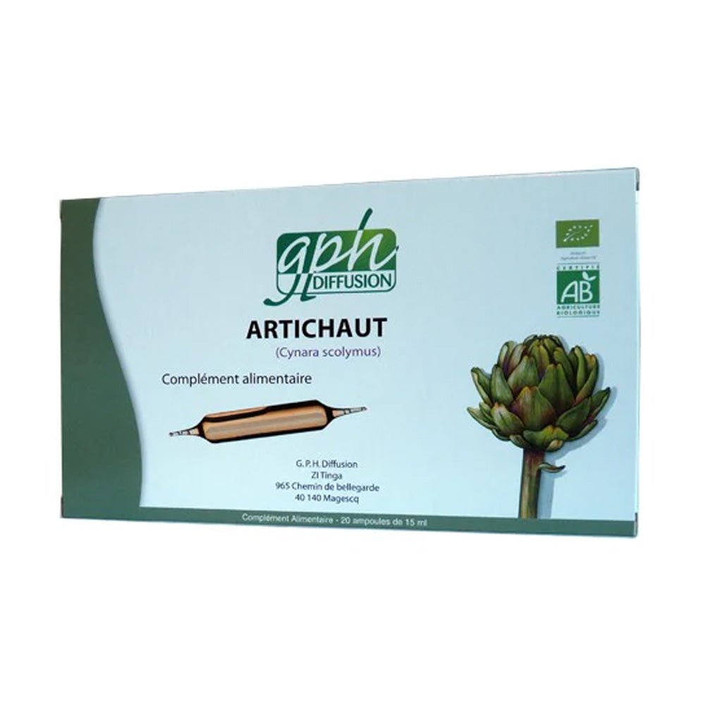 GPH-Artichaut-20-Ampoules-15ml-prix-maroc-parapharmacie-casablanca GPH Artichaut 20 Ampoules 15ml – Image 1