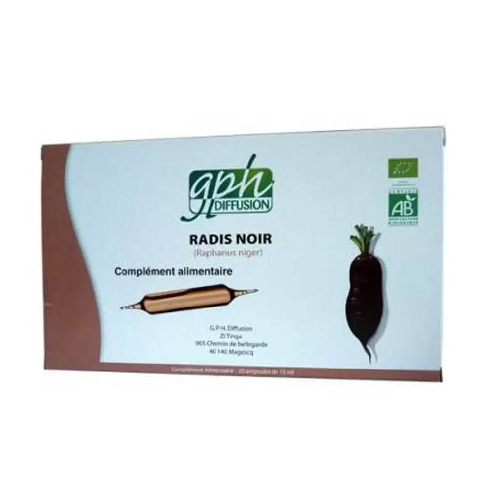 GPH-Diffusion-Radis-Noir-20-Ampoules-15ml-prix-maroc-parapharmacie-casablanca GPH Diffusion Radis Noir 20 Ampoules 15ml – Image 1
