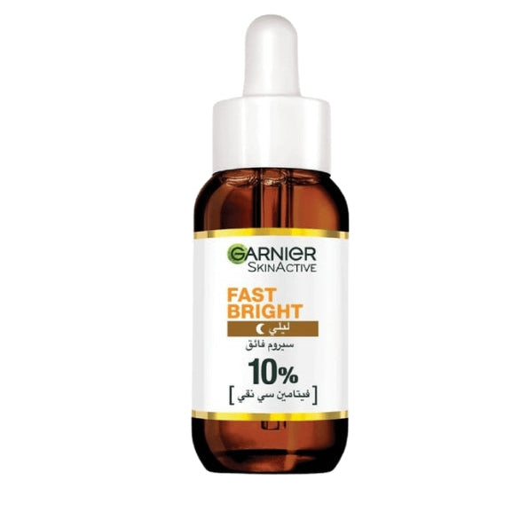 Garnier-Fast-Bright-Booster-Serum-Night-30ml-Nova-para-prix-Maroc GARNIER Fast Bright Booster Sérum Night 30ml Sérum de Nuit Vitamine C Anti-Taches Éclat Luminosité Peau Terne Renouvellement Cellulaire – Image 1