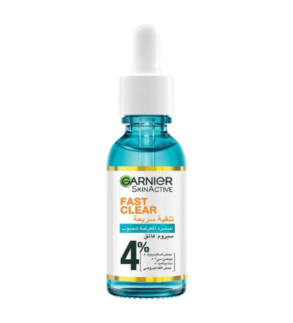 Garnier-Fast-Clear-Booster-Serum-30ml-Nova-para-prix-Maroc GARNIER SkinActive Fast Clear Booster Serum Acide Salicylique Sérum Anti-Acné Peau Grasse Imperfections Format Voyage – Image 1