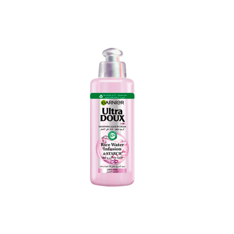 GARNIER Ultra Doux Cream Smoothing Rice Water 200ml Crème Lissante Eau de Riz Cheveux Frisés Indisciplinés Lissage - photo 3