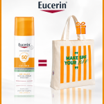Eucerin SUN Oil Control Gel-Crème SPF50+ 50ml Peaux Grasses Matifiant Anti-Brillance Longue Durée + TOTE BAG