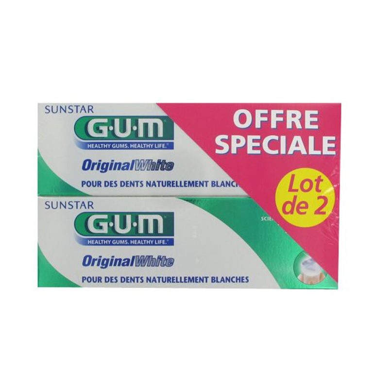 Gum Original White Dentifrice 75ml Offre Speciale Lot de 2 - photo 2