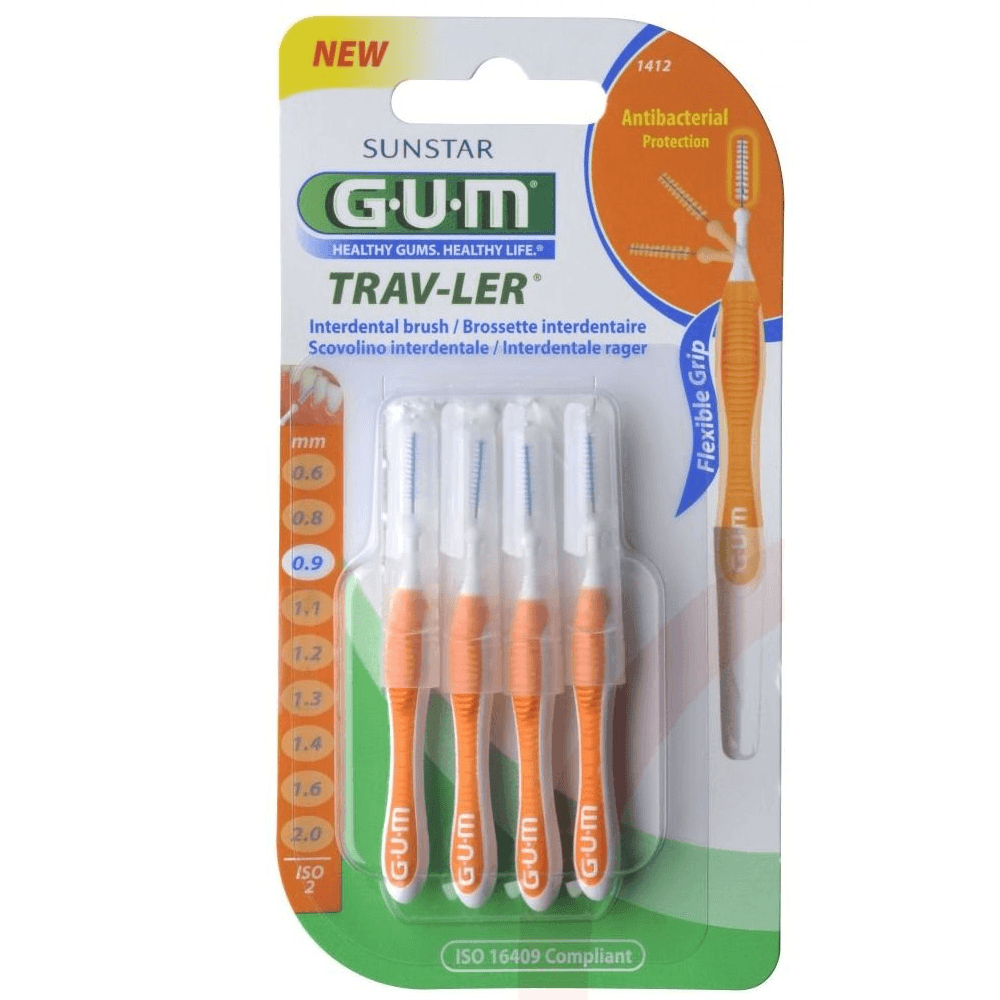 Gum-PROXABRUSH-TRAV-LER-Brossette-Interdentaire-0_9mm-_1412_-nova-parapharmacie-maroc Gum PROXABRUSH TRAV-LER Brossette Interdentaire 0,9mm (1412) – Image 1