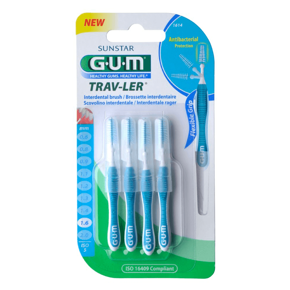 Gum-PROXABRUSH-TRAV-LER-Brossette-Interdentaire-1_6mm-_1614_-nova-parapharmacie-maroc Gum PROXABRUSH TRAV-LER Brossette Interdentaire 1,6mm (1614) – Image 1