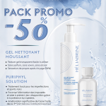 HELIABRINE Pack Gel Nettoyant Moussant 200ml + Puriphyl Solution 30ml