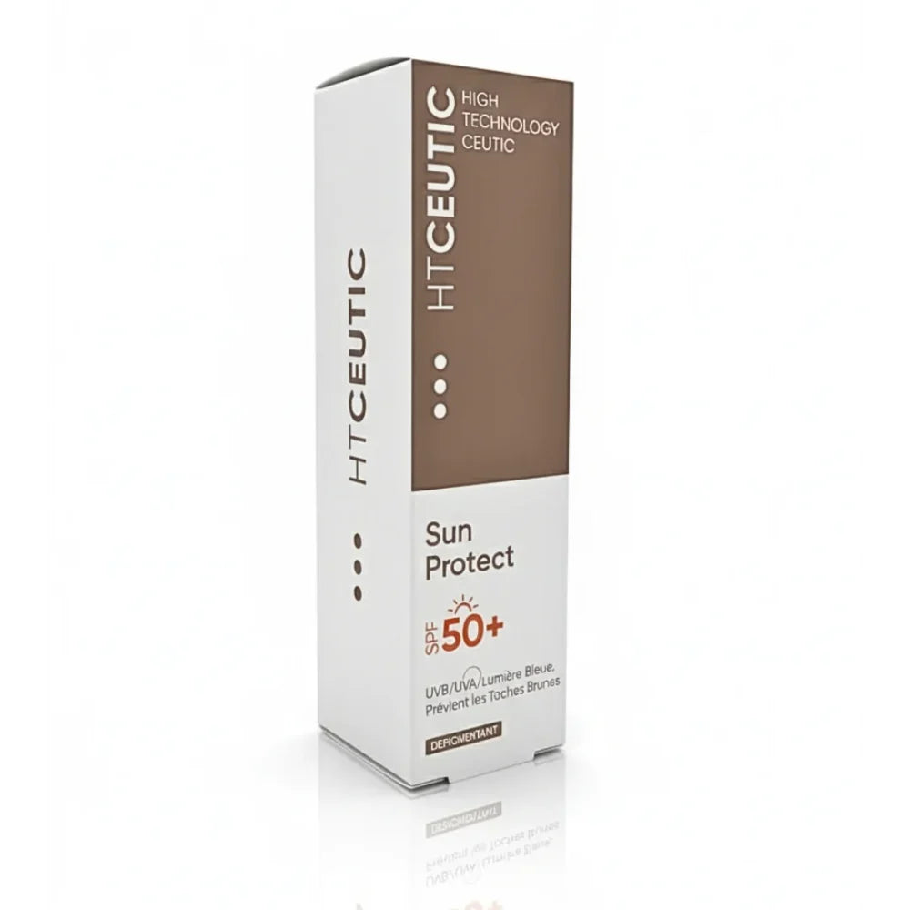 HT-Ceutic-Sun-Protect-spf50-50ml-1000x1000-nova-para-pharmacie-maroc-prix-livraison HT CEUTIC Sun Protect SPF50+ 40ml Crème Solaire Très Haute Protection Anti-Taches – Image 1