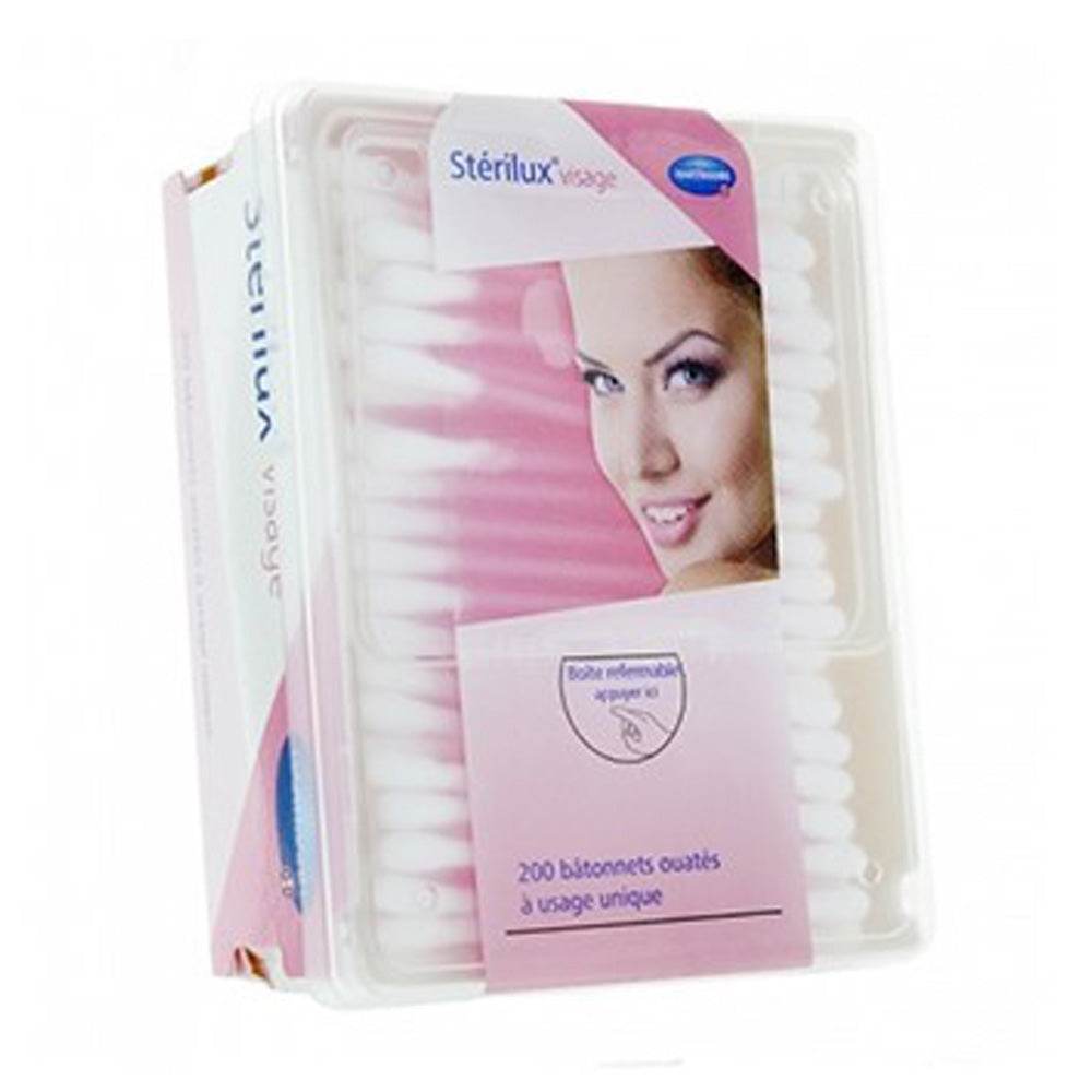 Hartmann-Sterilux-Batonnets-Ouates-Simple-Boite-200-Unites-prix-maroc-parapharmacie-casablanca Hartmann Stérilux Bâtonnets Ouatés Simple Boite 200 Unités – Image 1
