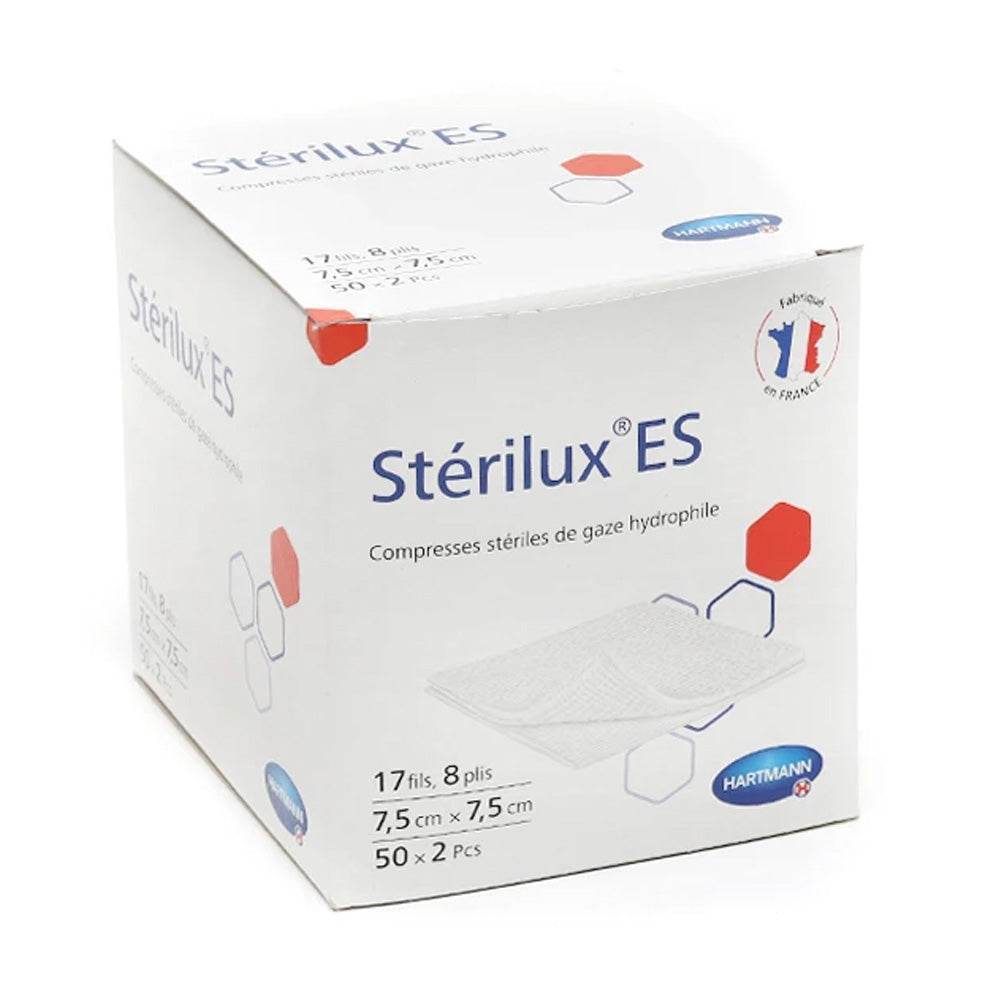 Hartmann-Sterilux-Es-Compresse-De-Gaze-7.5-x-7.5-cm-prix-maroc-parapharmacie-casablanca Hartmann Stérilux Es Compresse De Gaze 7.5*7.5cm – Image 1