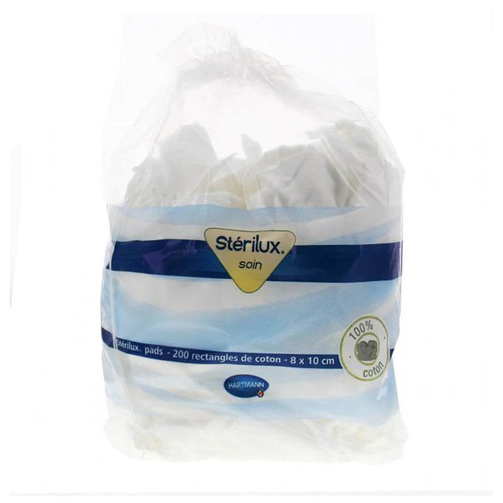 Hartmann-Sterilux-Pads-Rectangles-De-Coton-200-Pieces-prix-maroc-parapharmacie-casablanca Hartmann Stérilux Pads Rectangles De Coton 200 Pièces – Image 1
