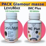 HEALTH POWER Pack Glamour Masse IMC Plus 90 Gélules + LevuMax 120 Comprimés Prise Masse Beauté