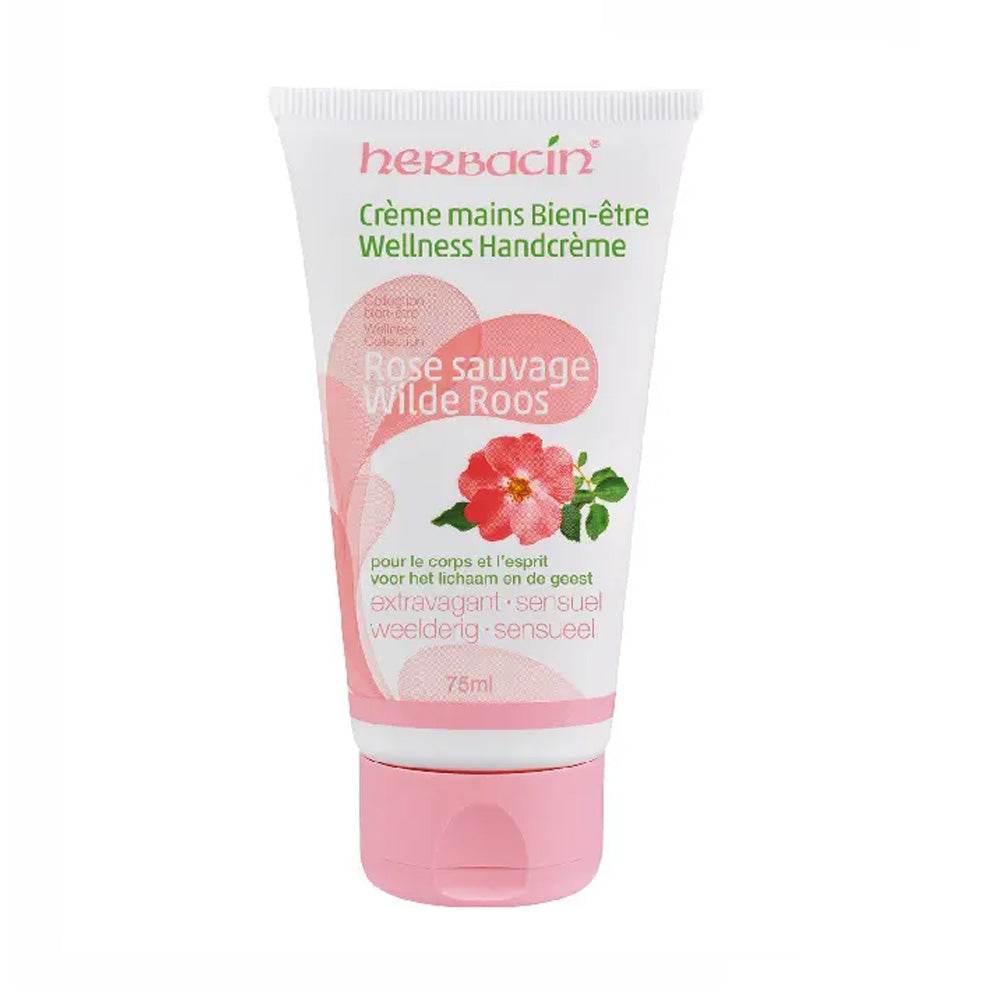 Herbacin-Hand-Cream-Wild-Rose-Tube-75ml-prix-maroc-parapharmacie-casablanca Herbacin Hand Cream Wild Rose Tube 75ml – Image 1