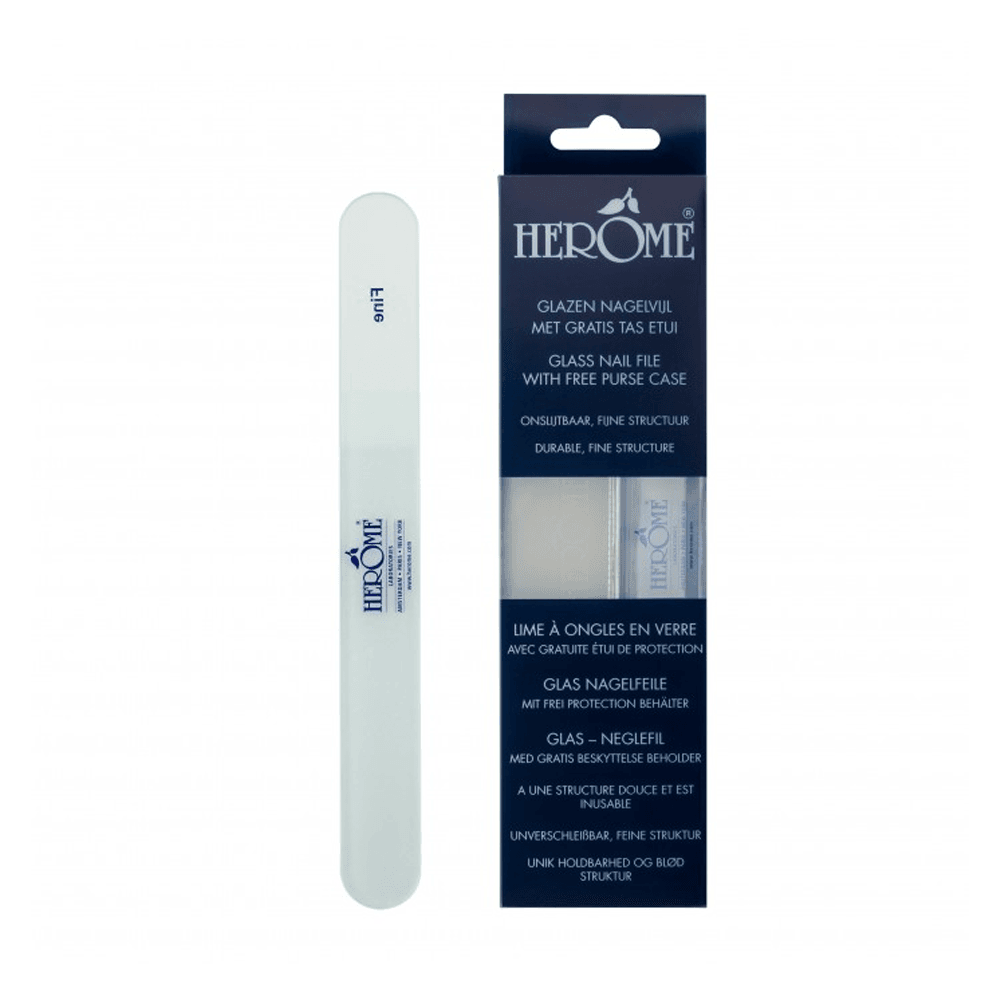 Herome-Lime-A-Ongles-En-Verre-nova-parapharmacie-maroc HERÔME Mini Lime à Ongles en Verre Manucure Professionnelle Lissage Doux Précis Scelle Bords Durable – Image 1