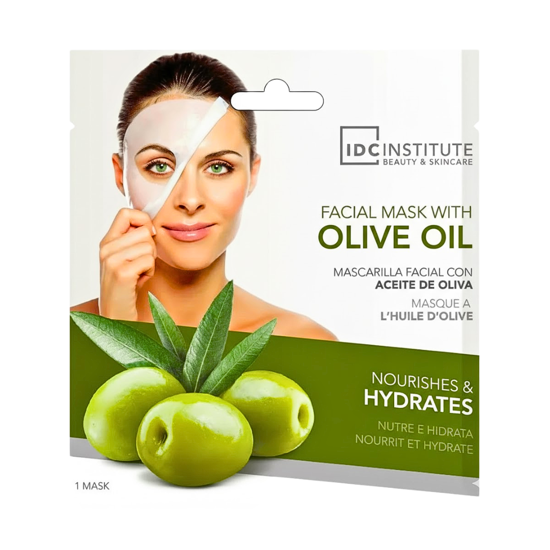 IDC-Institute-Face-Mask-Olive-nova-para-pharmacie-maroc-prix-livraison IDC INSTITUTE Masque Visage Olive Nourrissant Antioxydant Hydratant Peau Douce – Image 1