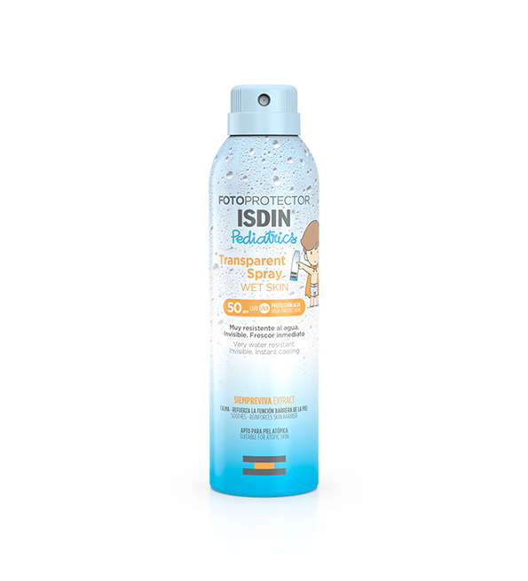 ISDINSPRAY ISDIN Fotoprotector Transparent Spray Wet Skin Pediatrics SPF 50 – Image 1