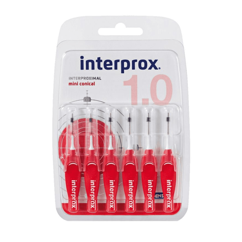 Interprox-Plus-Mini-Conical-Brosse-Interdentaire-1.0-Rouge-6-Pieces-nova-parapharmacie-maroc Interprox Plus Mini Conical Brosse Interdentaire 1.0 Rouge 6 Pièces – Image 1