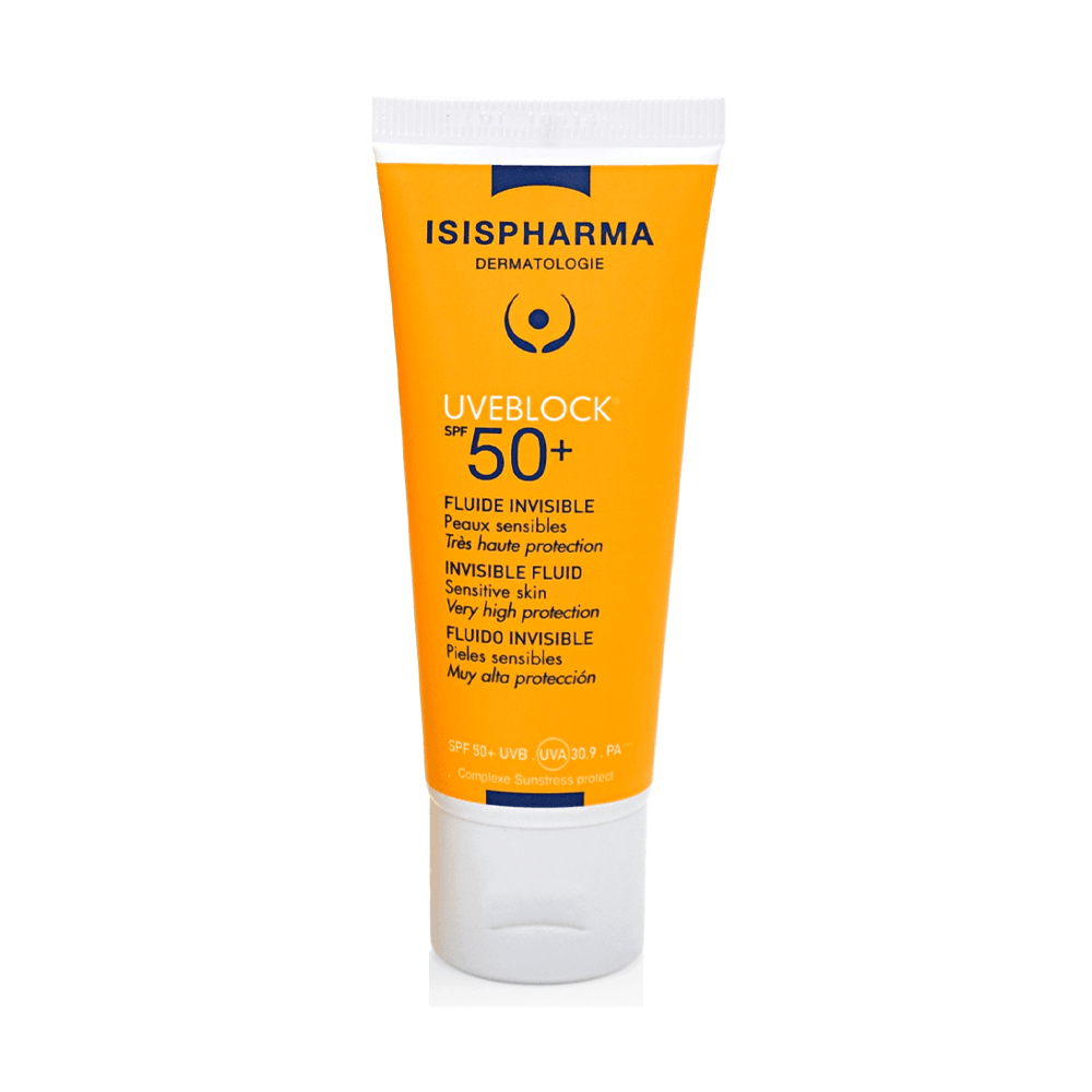 Isispharma-Uveblock-Fluide-Invisible-SPF50_-40ml-nova-parapharmacie-maroc Isispharma Uveblock Fluide SPF50+ 40ml – Image 1