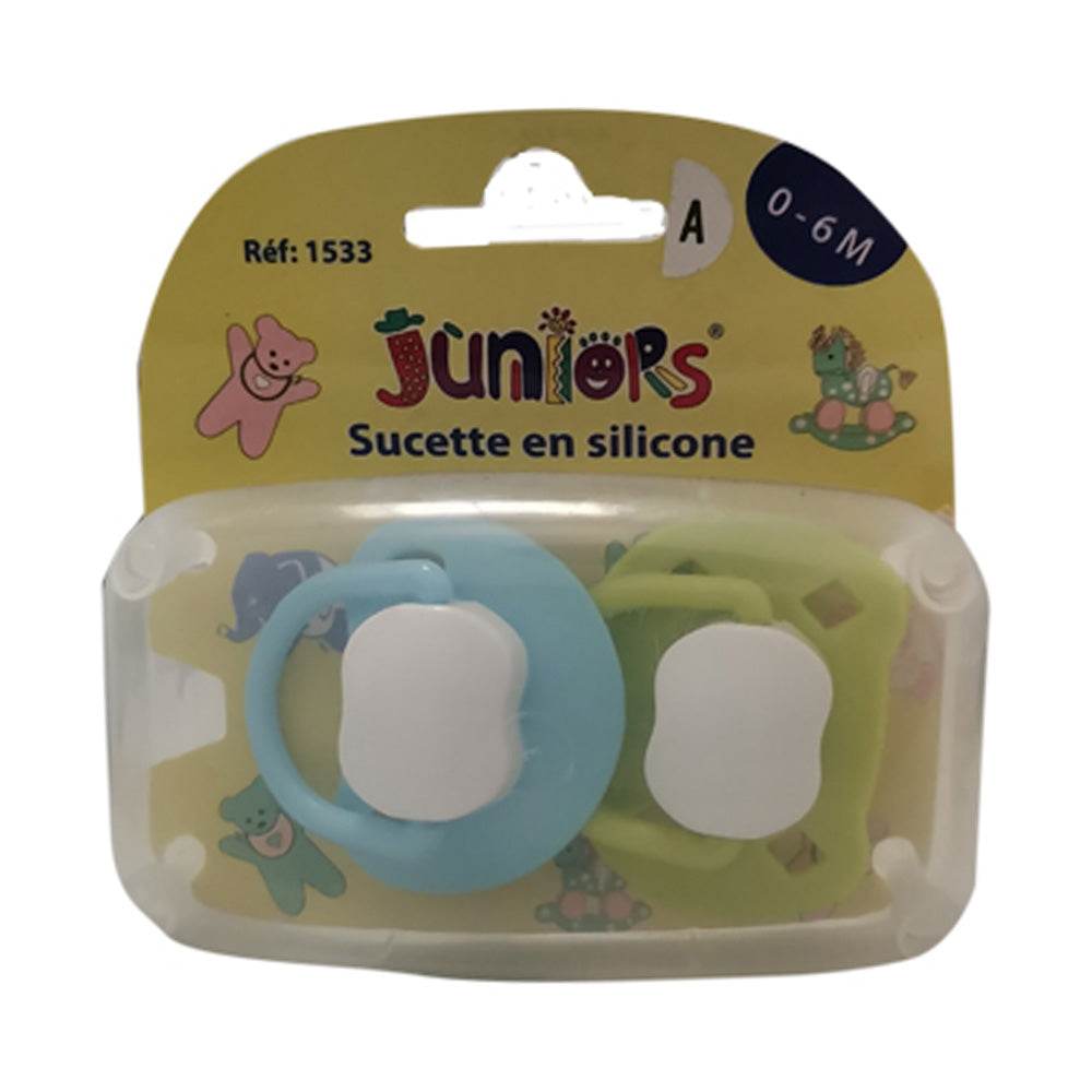 Juniors-Sucettes-En-Silicone-2-Unites-Pot-Age-1-nova-parapharmacie-casablanca Juniors Sucettes En Silicone 2 Unités Pot Age 1 – Image 1