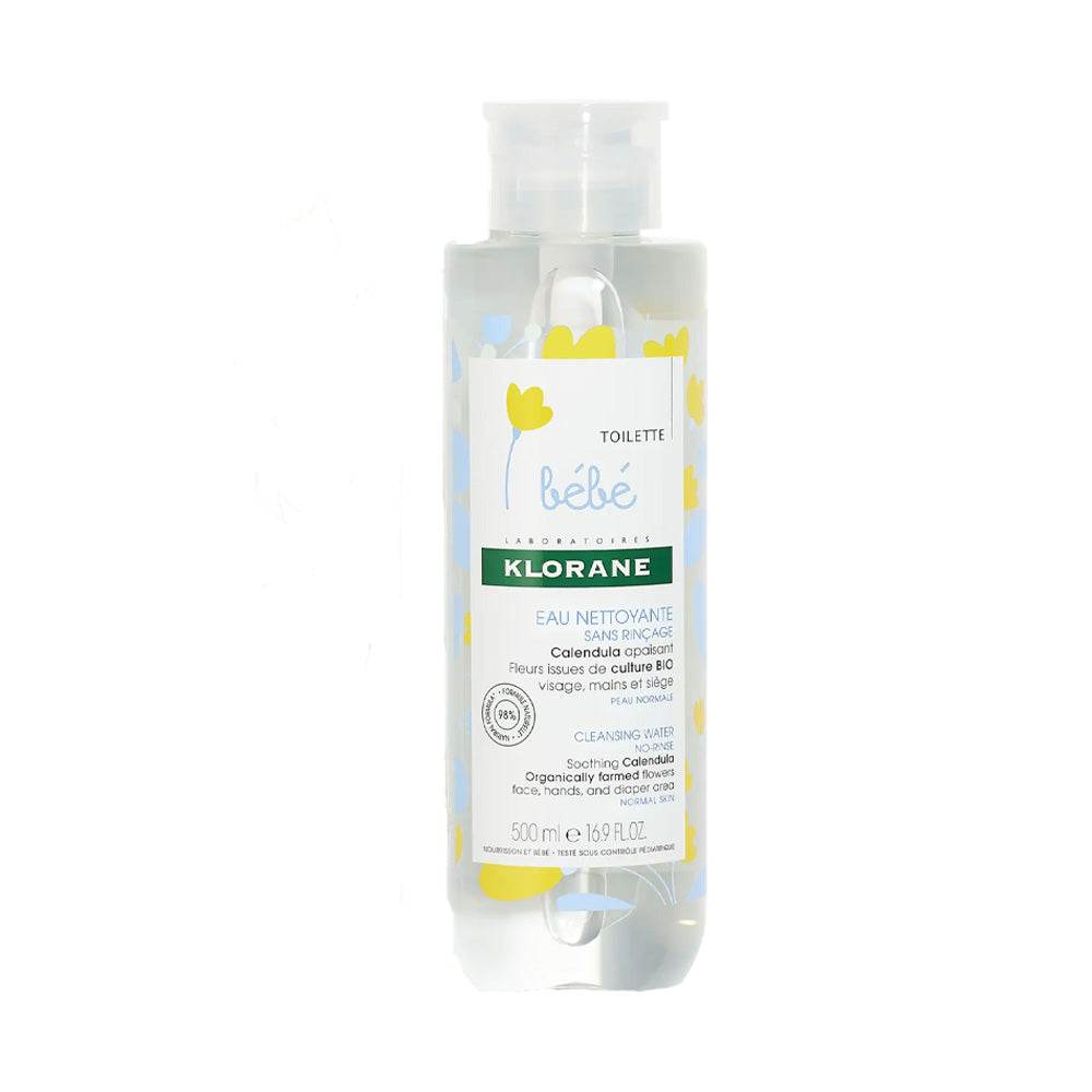 Klorane-Bebe-Eau-Nettoyante-Au-Calendula-500ml-nova-parapharmacie-maroc Klorane Bébé Eau Nettoyante Au Calendula 500ml – Image 1