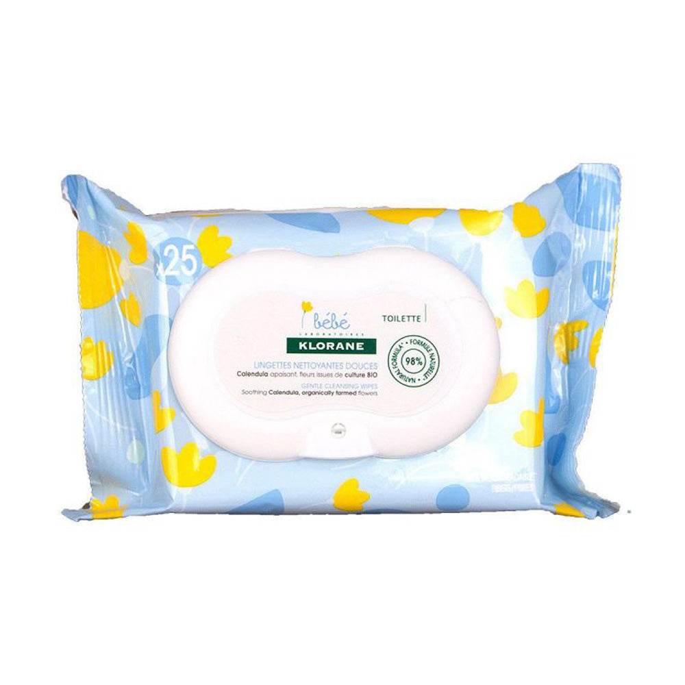 Klorane-Bebe-Lingettes-Nettoyantes-Epaisses-25-Pieces-nova-parapharmacie-maroc Klorane Bébé Lingettes Nettoyantes Epaisses 25 Pièces – Image 1