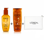 ELSEVE Huile Extraordinaire Jojoba Pack Shampooing 200ml + Trousse Blanche Nutrition Cheveux Très Secs