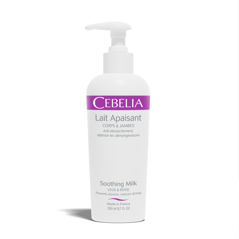 CEBELIA Lait Apaisant Corps Hydratant Anti-Démangeaisons 290ml Peaux Sèches Sensibles