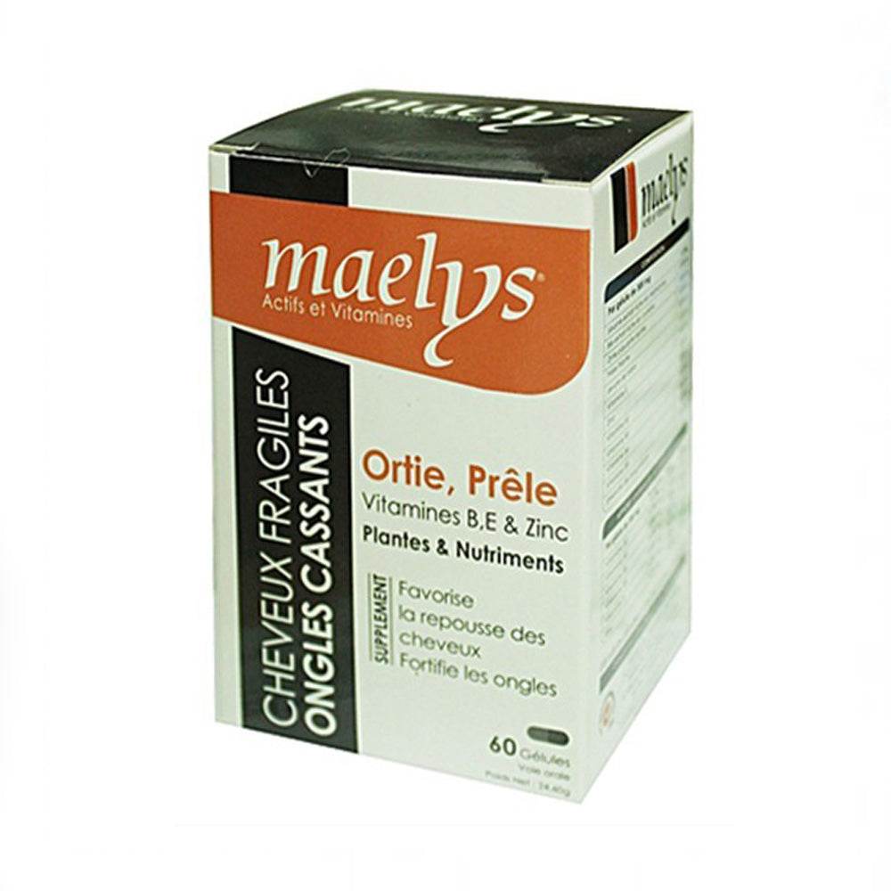 Maelys-Ortie-Prele-Vitamines-B-E-Et-Zinc-60-Gelules-Global-para-prix-Maroc Maelys Ortie Prêle Vitamines B E Et Zinc 60 Gélules – Image 1