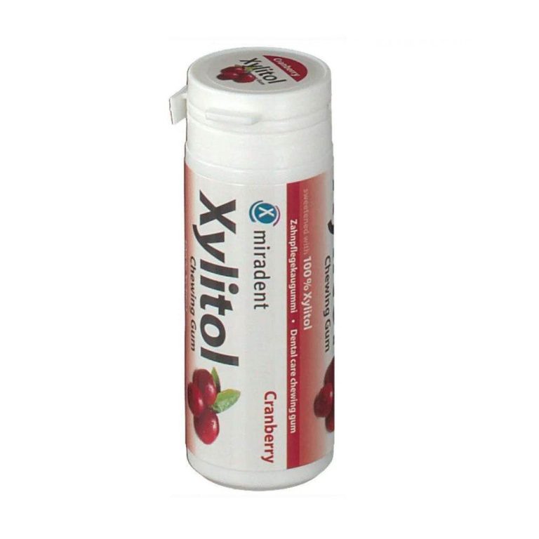 Miradent Xylitol Chewing Gum Canneberge 30 Pièces