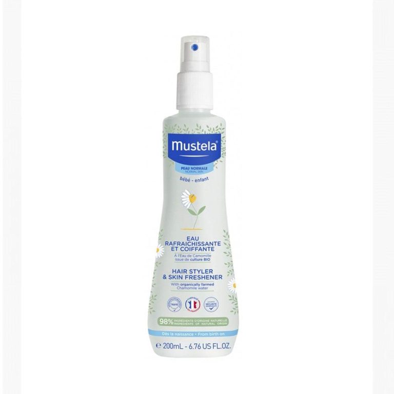 Mustela Eau Rafraichissante et Coiffante Bébé à l'eau de Camomille Bio 200ml