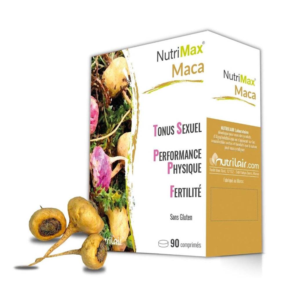 Nutrimax-Maca-90-Comprimes-novaparapharmacie-maroc Nutrimax Maca 90 Comprimés – Image 1