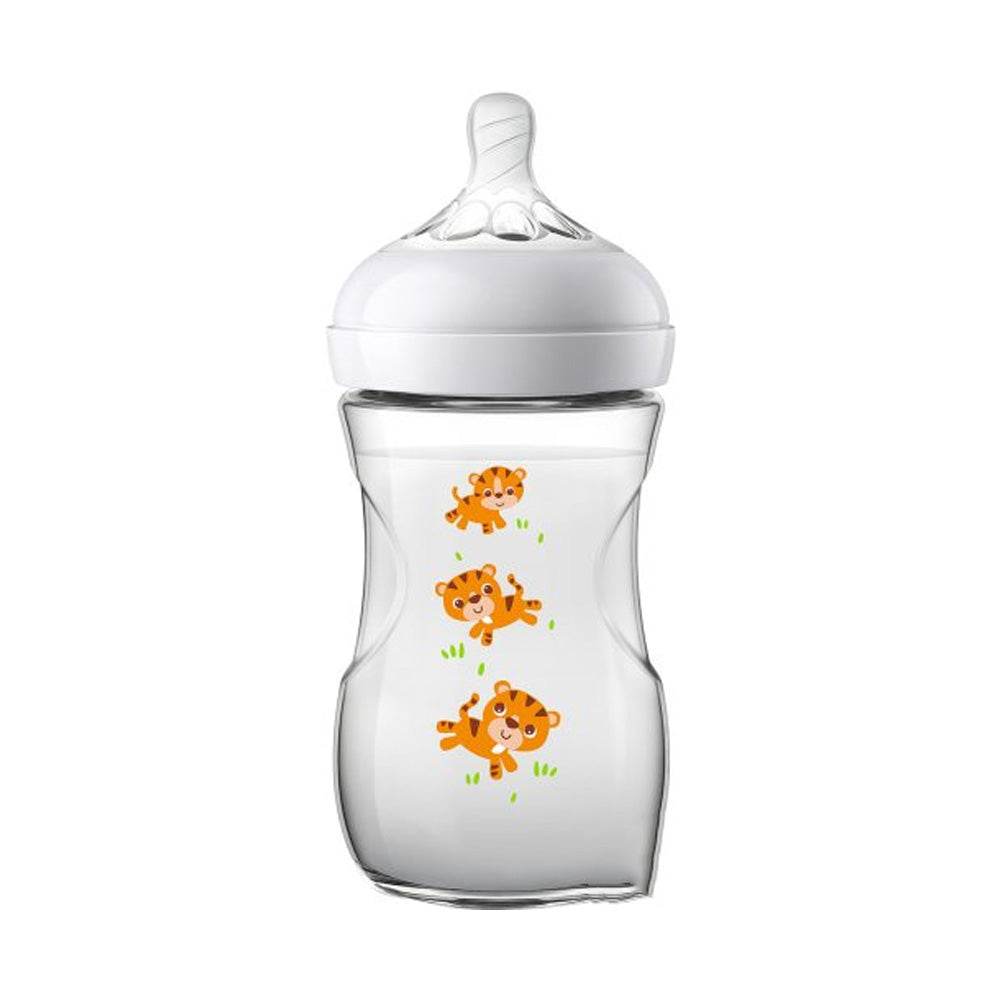 Philips-AVENT-Biberon-Natural-Tigre-260ml-_1m-nova-parapharmacie-1 AVENT Biberon Natural Tigre 260ml 1m+ SCF070/20 Allaitement Mixte Anti-Coliques – Image 1