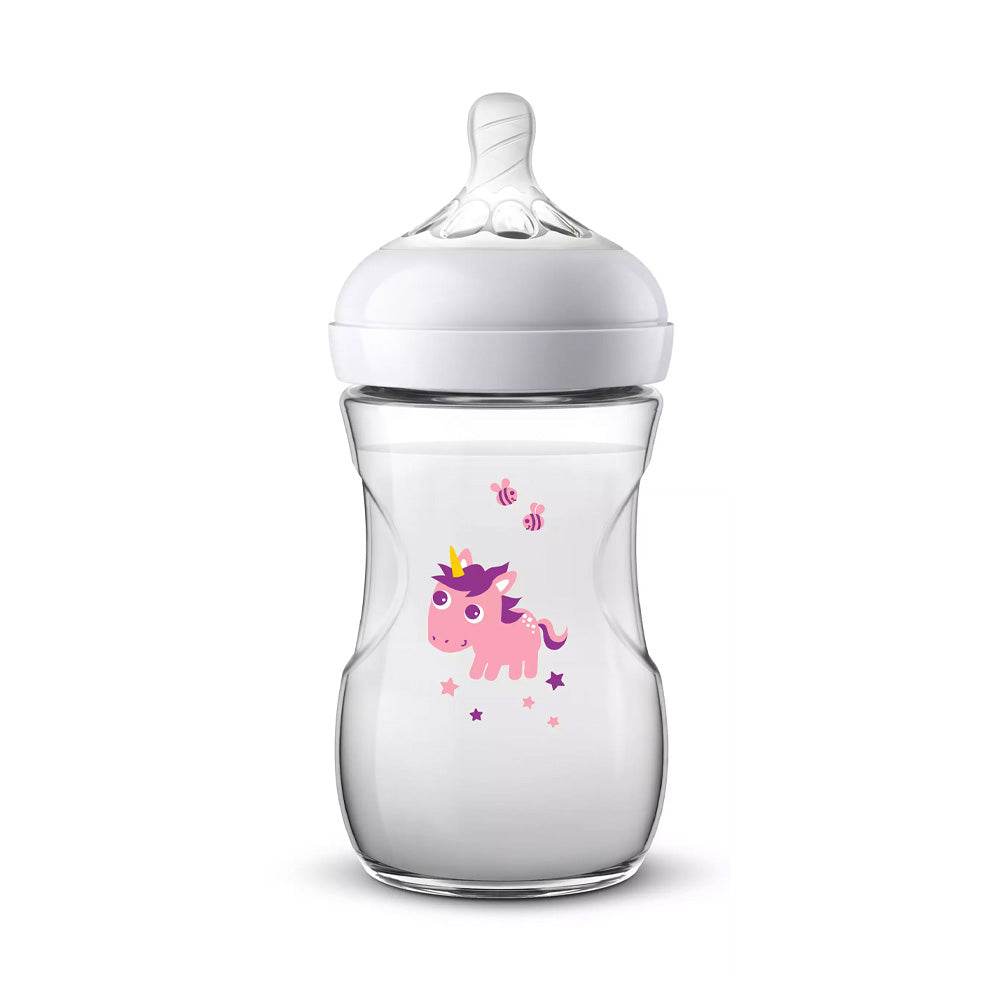 Philips-AVENT-Biberon-Naturel-260ml-_1m-Unicorn-nova-parapharmacie-maroc AVENT Biberon Naturel 260ml +1m Scf070/25 Unicorn – Image 1