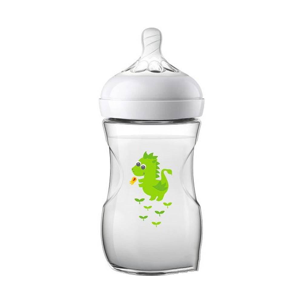 Philips-AVENT-Biberon-Naturel-Dragon-nova-parapharmacie-maroc-1 AVENT Biberon Natural Dragon 260ml 1m+ SCF070/24 Allaitement Mixte Anti-Coliques – Image 1