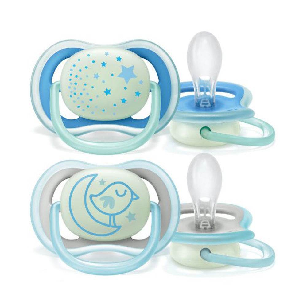 Philips-AVENT-Sucettes-Ultra-Air-Night-Boy-6-18m-scf376-21-nova-parapharmacie-casablanca-1 AVENT Sucettes Ultra Air Night Garçon 6-18m SCF376/13 Phosphorescentes Respirantes – Image 1