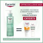 EUCERIN DERMOPURE Gel Nettoyant 200 Ml + OIL CONTROL & DERMOPURE SERUM TRIPLE ACTION FORMAT VOYAGE