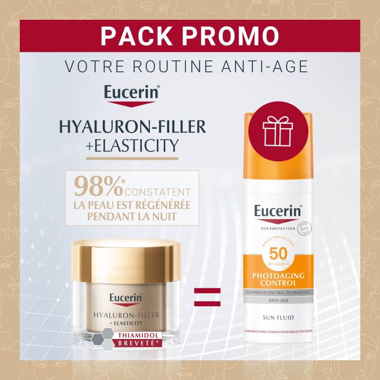 Eucerin HYALURON-FILLER ELASTICITY Soin de Nuit 50 ml pack + Eucerin Sun PROTECTION Photoaging Control Fluid - photo 2
