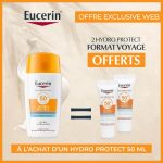 Eucerin Hydro Protect Fluide Ultra Leger SPF50+ 50ml + 2 HYDRO PROTECT FORMAT VOYAGE