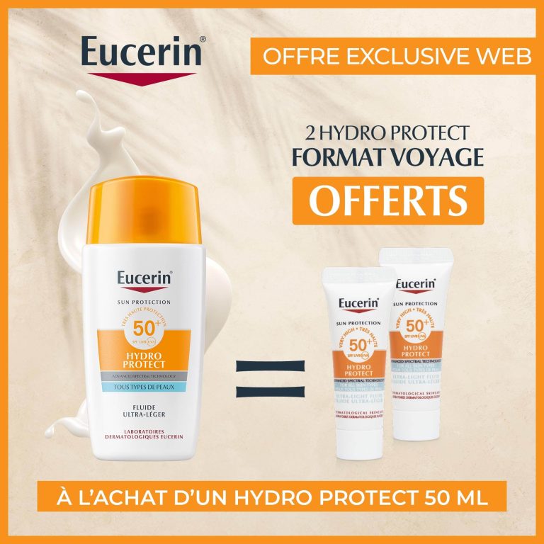 Eucerin Hydro Protect Fluide Ultra Leger SPF50+ 50ml + 2 HYDRO PROTECT FORMAT VOYAGE