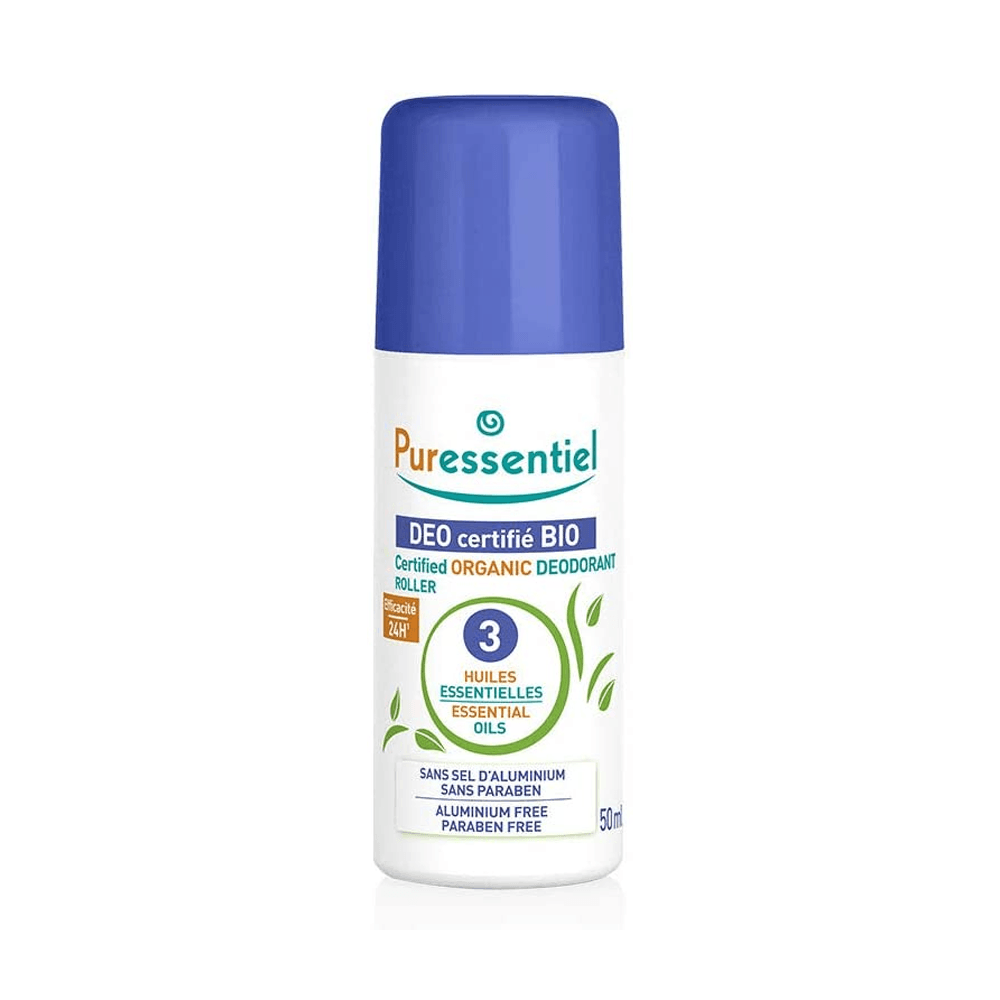 Puressentiel-Deodorant-a-bille-certifie-BIO-roll-on-50ml-nova-parapharmacie-maroc Puressentiel Déodorant à bille certifié BIO roll-on 50ml – Image 1