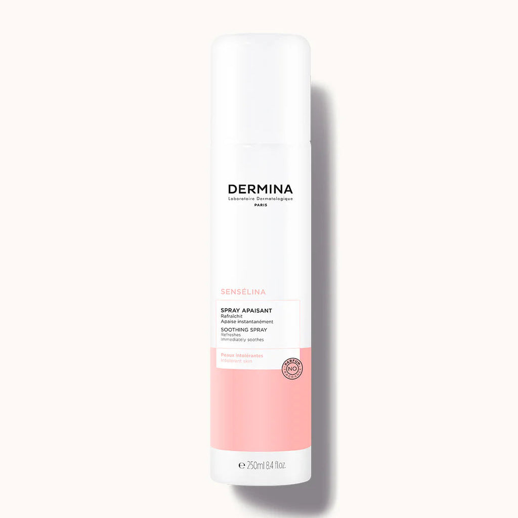 SENSELINA-SPRAYAPAISANTE-01-nova-para-pharmacie-maroc-prix-livraison-1 DERMINA Sensélina Spray Apaisant Peaux Intolérantes 250ml Eau Thermale Apaisante Anti-Rougeurs Hydratante – Image 1