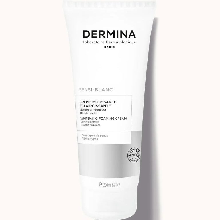 DERMINA Sensi-Blanc Crème Moussante Eclaircissante 200ml Nettoyant Visage Unifiant Sans Savon - photo 2