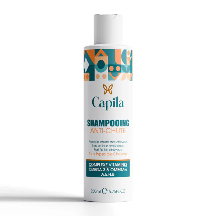 Shampooing-Anti-ChuteCAPILA-200_ml-novapara CAPILA Shampooing Anti-Chute 200ml Fortifiant Croissance Cheveux Racines Cuir Chevelu – Image 1