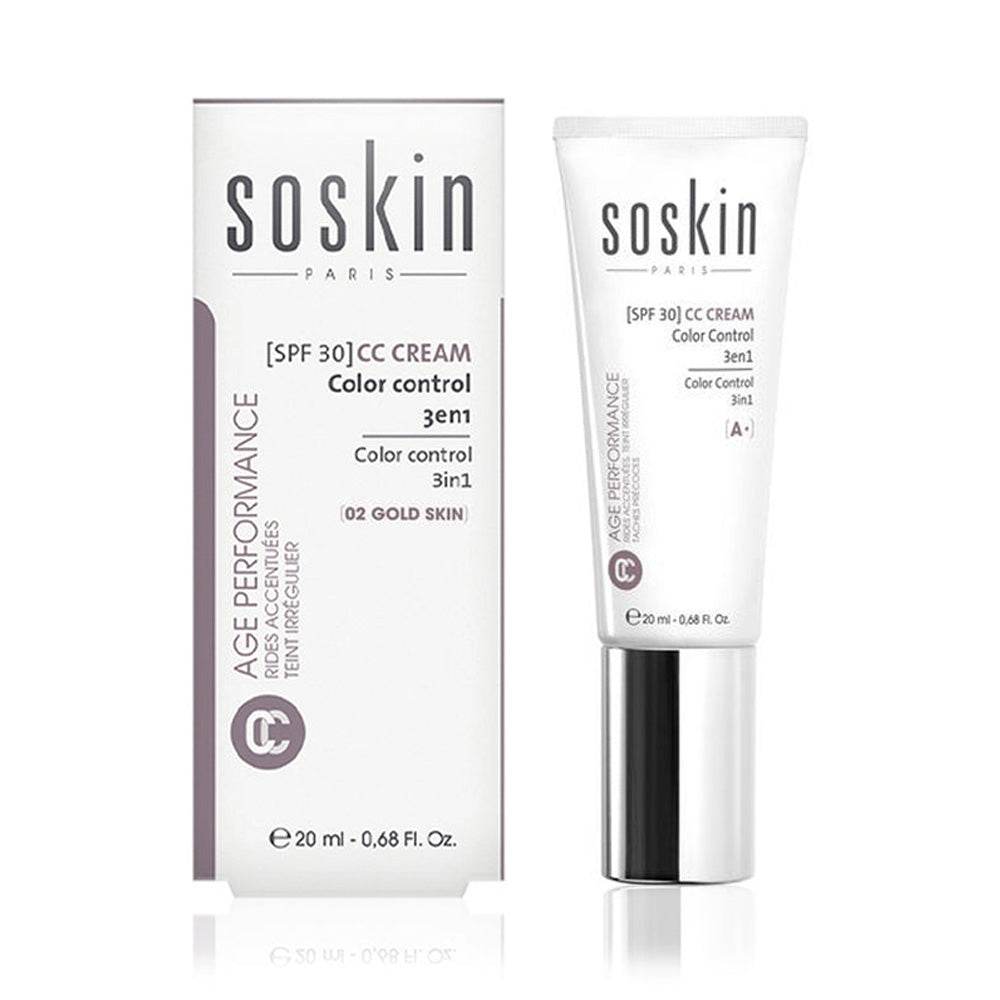 Soskin-CC-Creme-Color-Control-3-en-1-Gold-Skin-02-SPF-30_-20-ml-prix-maroc-parapharmacie-casablanca Soskin CC Crème Color Control 3 en 1 Gold Skin 02 SPF 30+ 20 ml