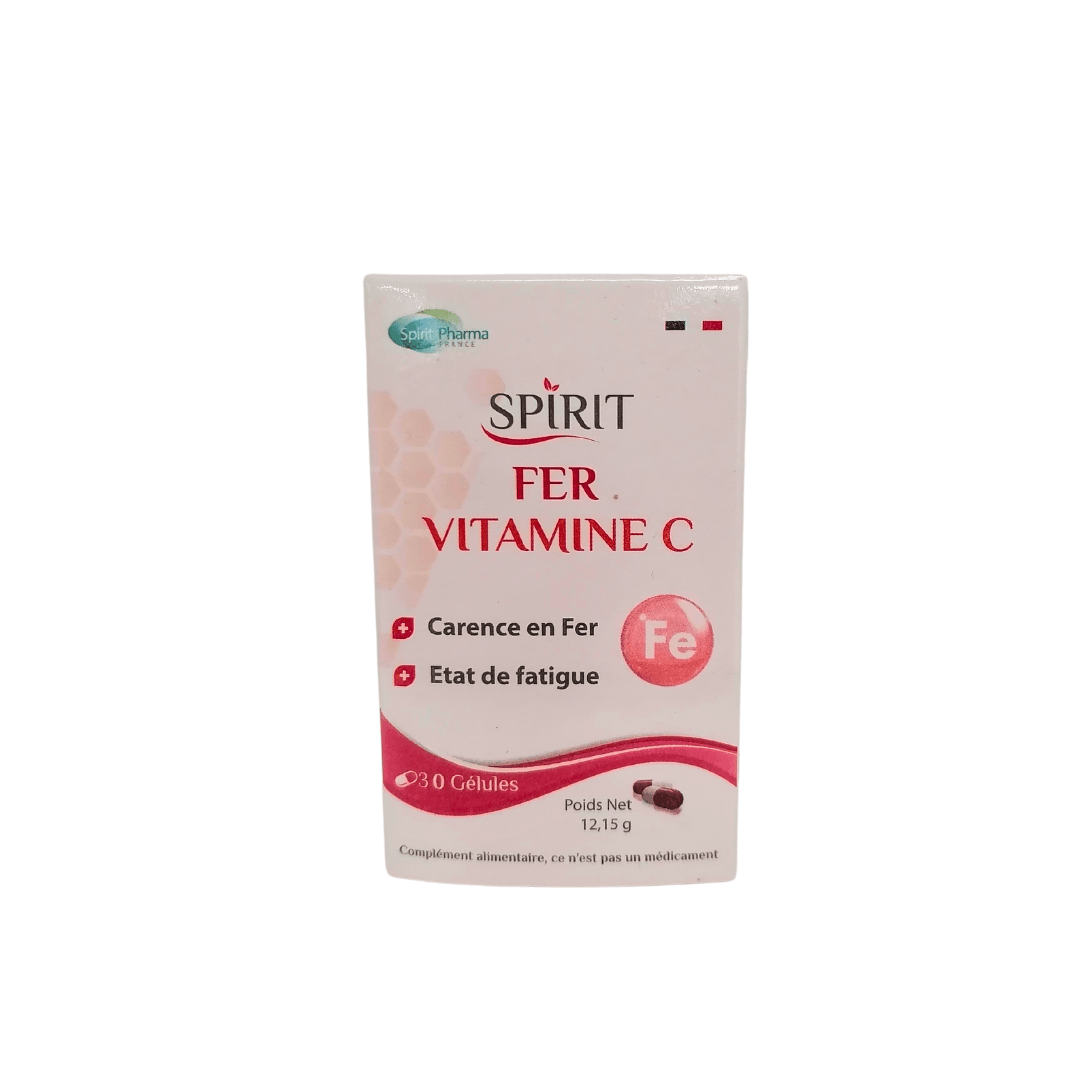Spirit-Fer-vitamine-C-30-gelules Spirit Fer & vitamine C 30 Gélules – Image 1