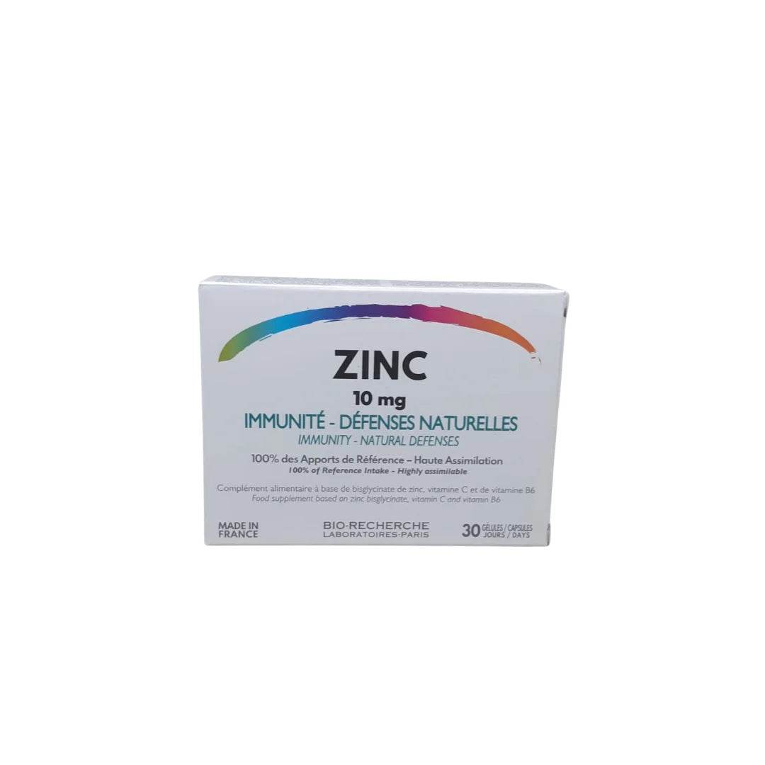 Zinc-10mg-30gelules-Nova-para-prix-Maroc-1 BIO RECHERCHE Zinc 10mg 30 Gélules - Zinc Immunité Peau Cheveux Antioxydant – Image 1