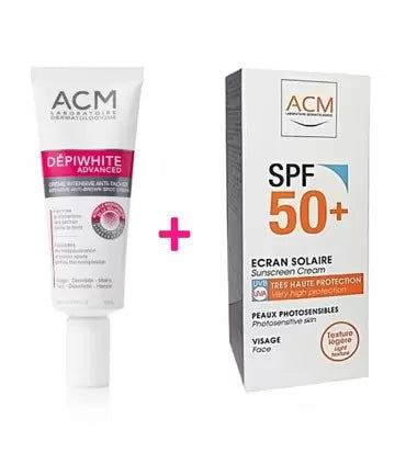 acm-depiwhite-creme-depigmentante-advanced-40ml-acm-spf-50-ecran-offert DEPIWHITE CRÈME DEPIGMENTANTE ADVANCED 40ML + ACM SPF 50+ ECRAN – Image 1